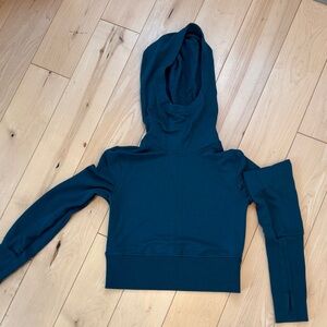 lululemon athletica Teal Cropped Hoodie